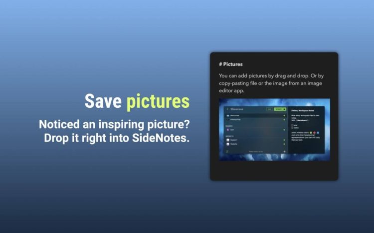 SideNotes shortcut notes hidden on the edge of the screen (macOS)